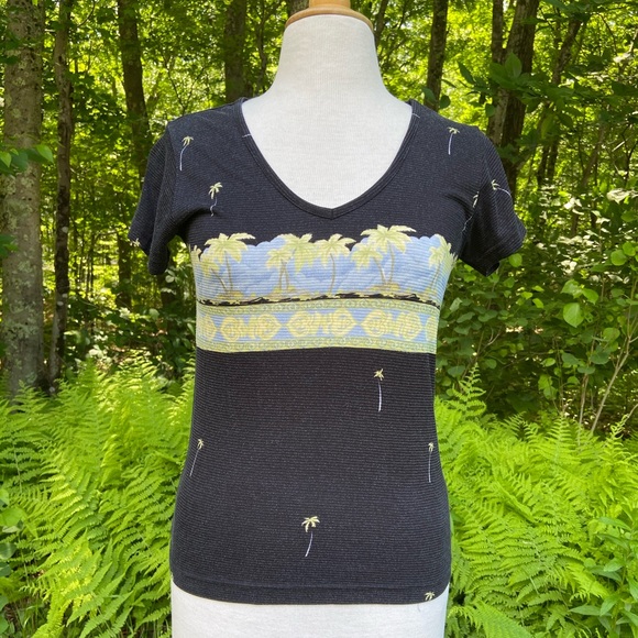 Retro 90s Y2K Palm Tree Tee - Picture 2 of 4